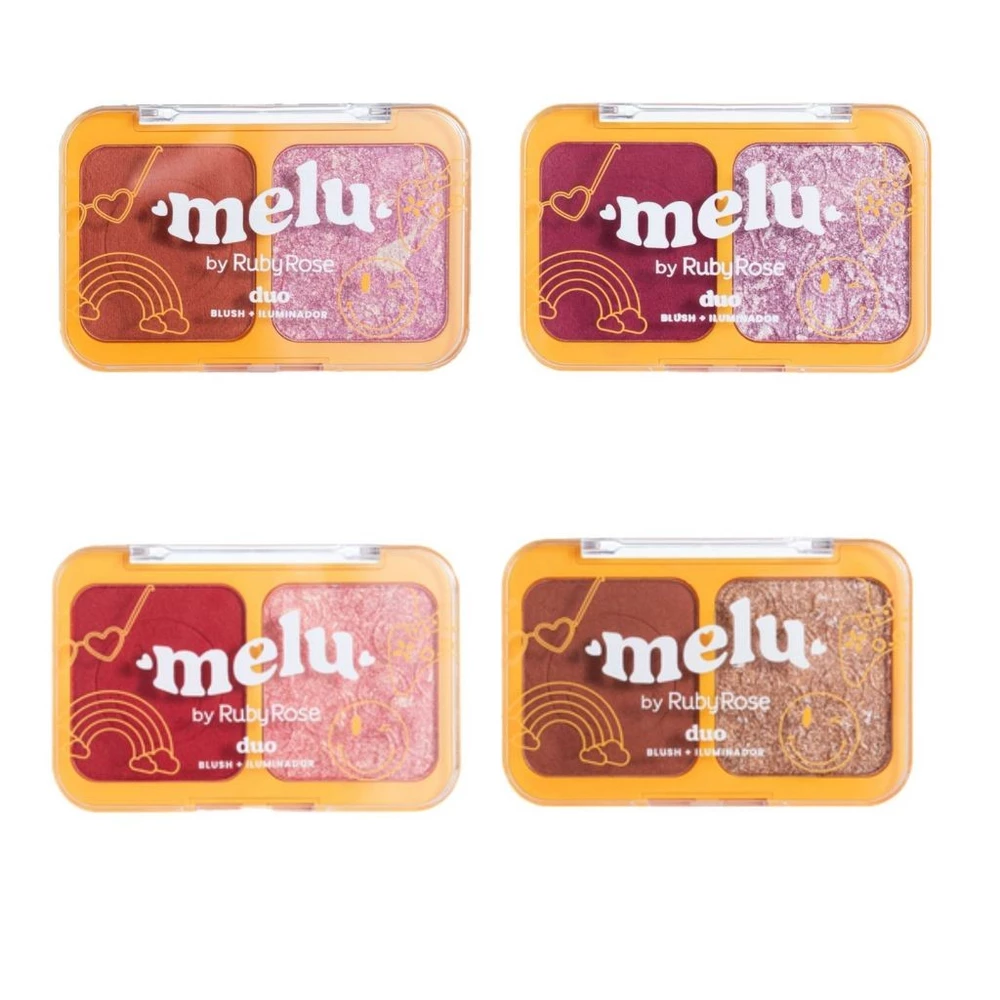 Duo Blush + Iluminador Melu - Ruby Rose