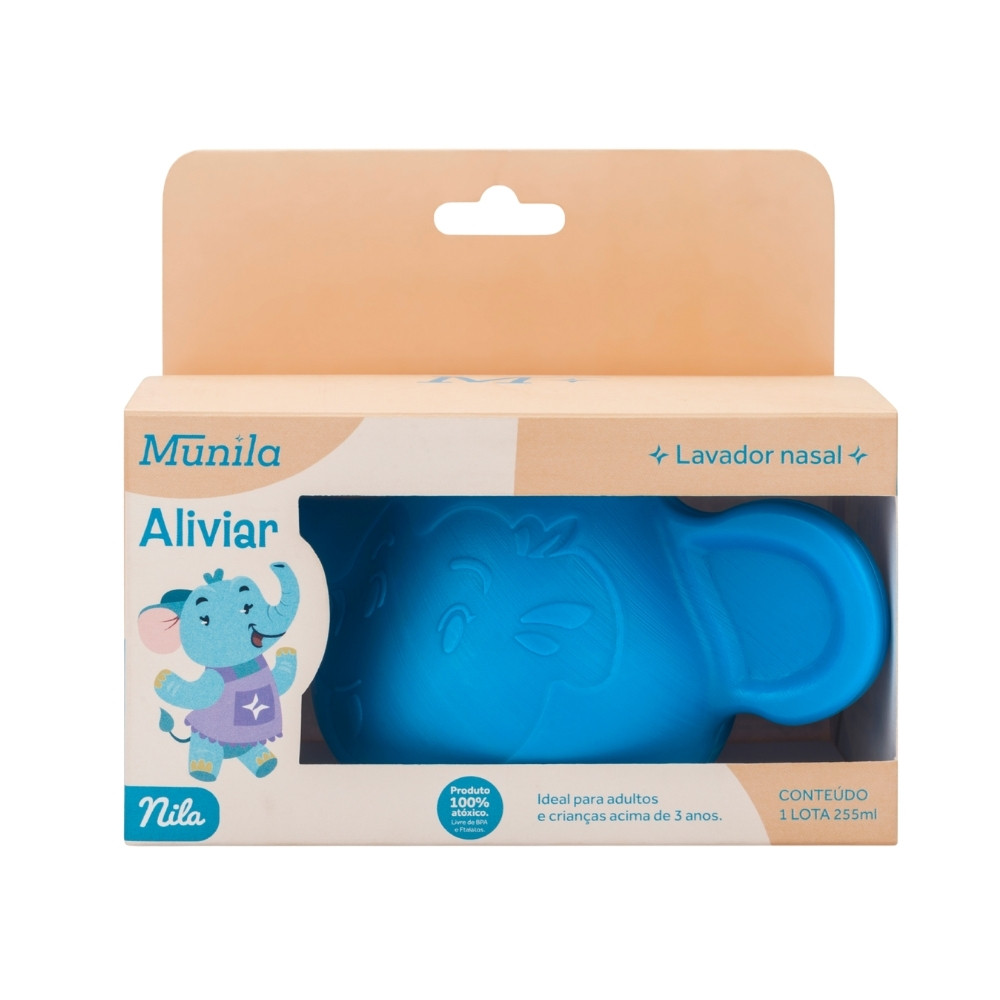 Higienizador Lavador Nasal Criança Adulto Munila 255ml em Oferta na Shopee