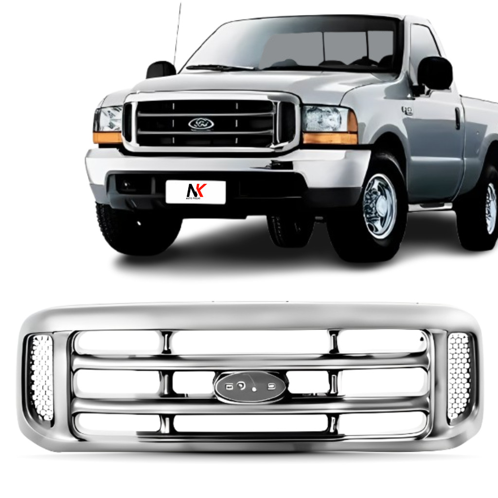 Grade Radiador F250 1999 2000 2001 2002 2003 2004 2005 Cromado