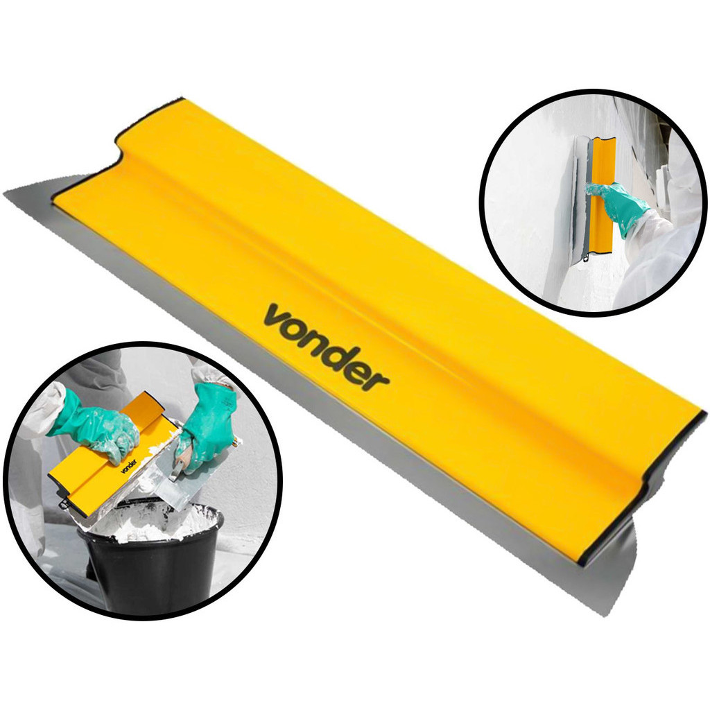 Desempenadeira Flexível Para Massa Corrida Acabamentos Com Lâmina Em Aço Inox 40cm Vonder em Oferta na Shopee