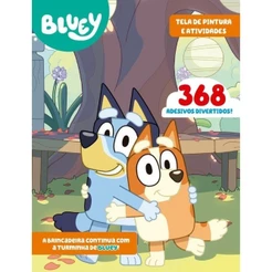 Bluey Livro Tela de Pintura e Atividades
