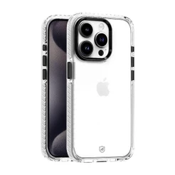 Capa Case Capinha Transparente iPhone 15 Pro Gshield Urus - Elevação lateral branca Proteção 5D