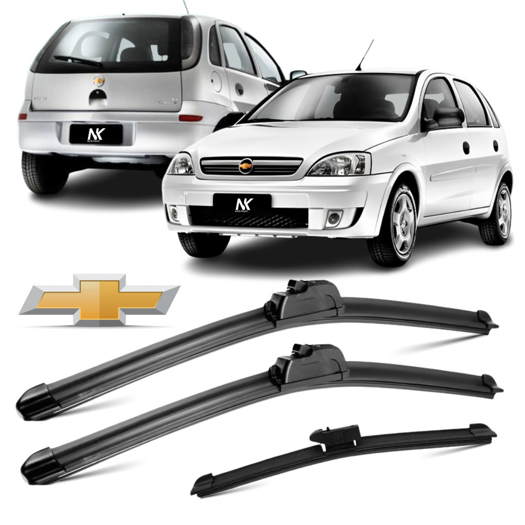 Kit/Par Palheta Limpador Dianteiro + Traseiro Corsa Hatch 2004 á 2012 em Oferta na Shopee