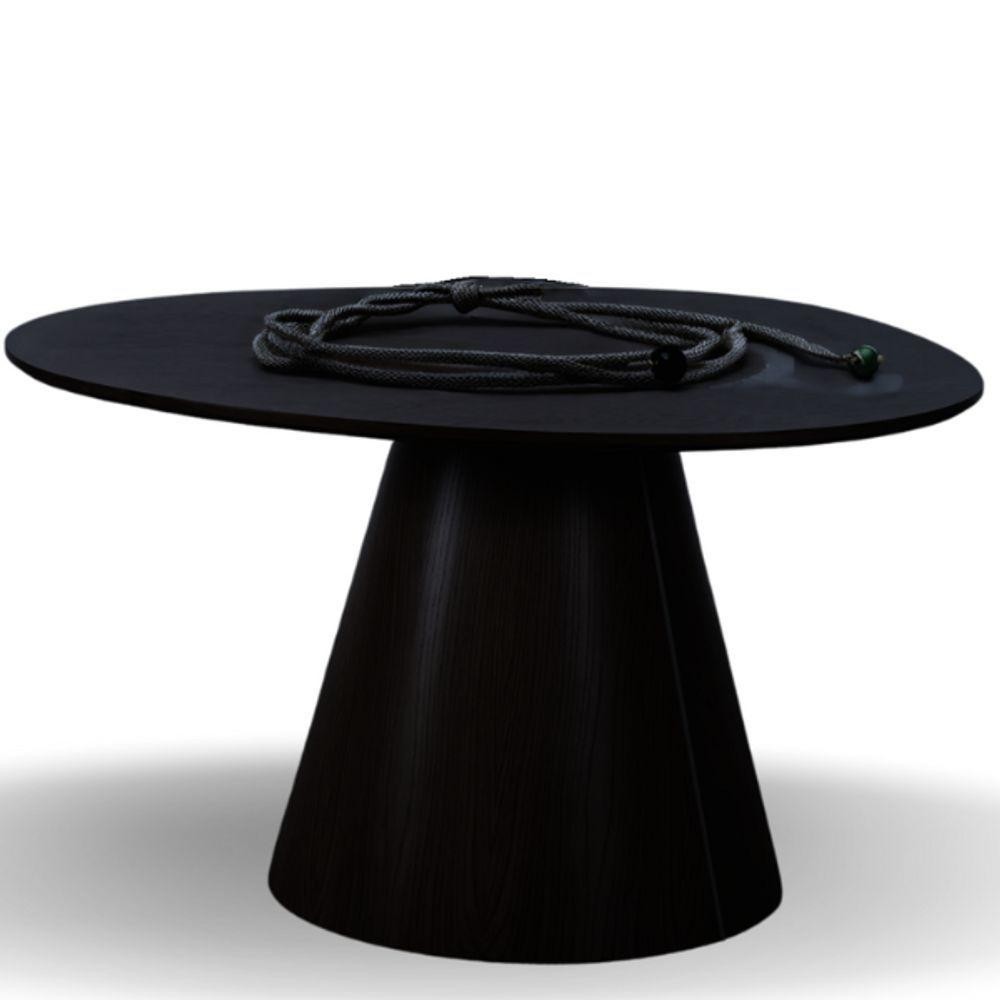 Mesa Cone Redonda Orgânica Em ébano 120cm - Home & Living
