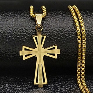 Colar de Titânio Cross Vintage Aço Inoxidável para Homens Acessórios de Jóias Halloween Festa de Aniversário em Oferta na Shopee