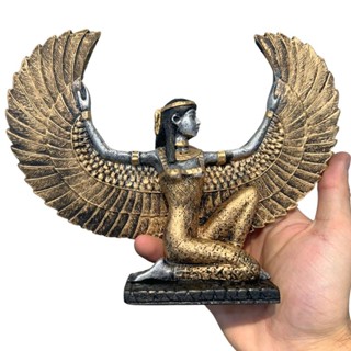 Estatua Deusa Isis Asa Aberta Dourada ou Colorida Egípcio Faraó Arquétipo em Oferta na Shopee
