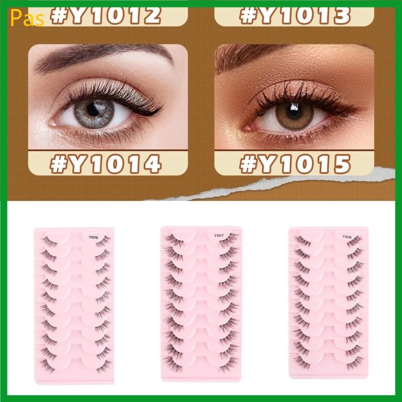 Half Lashes Natural Look Fake Eyelash Wispy Clear Band Pestanas Falsas Mink