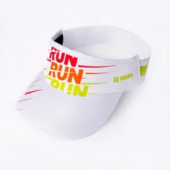 Viseira Para Corrida HUPI Running Is My Life Branca