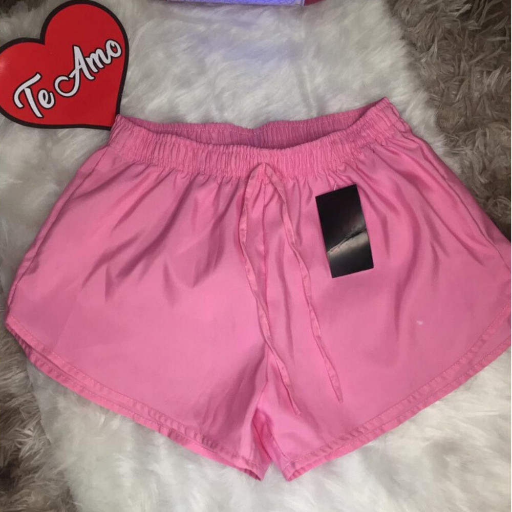 short tactel feminino casual  saida de praia corrida shorts academia shortinho caminhada promoção
