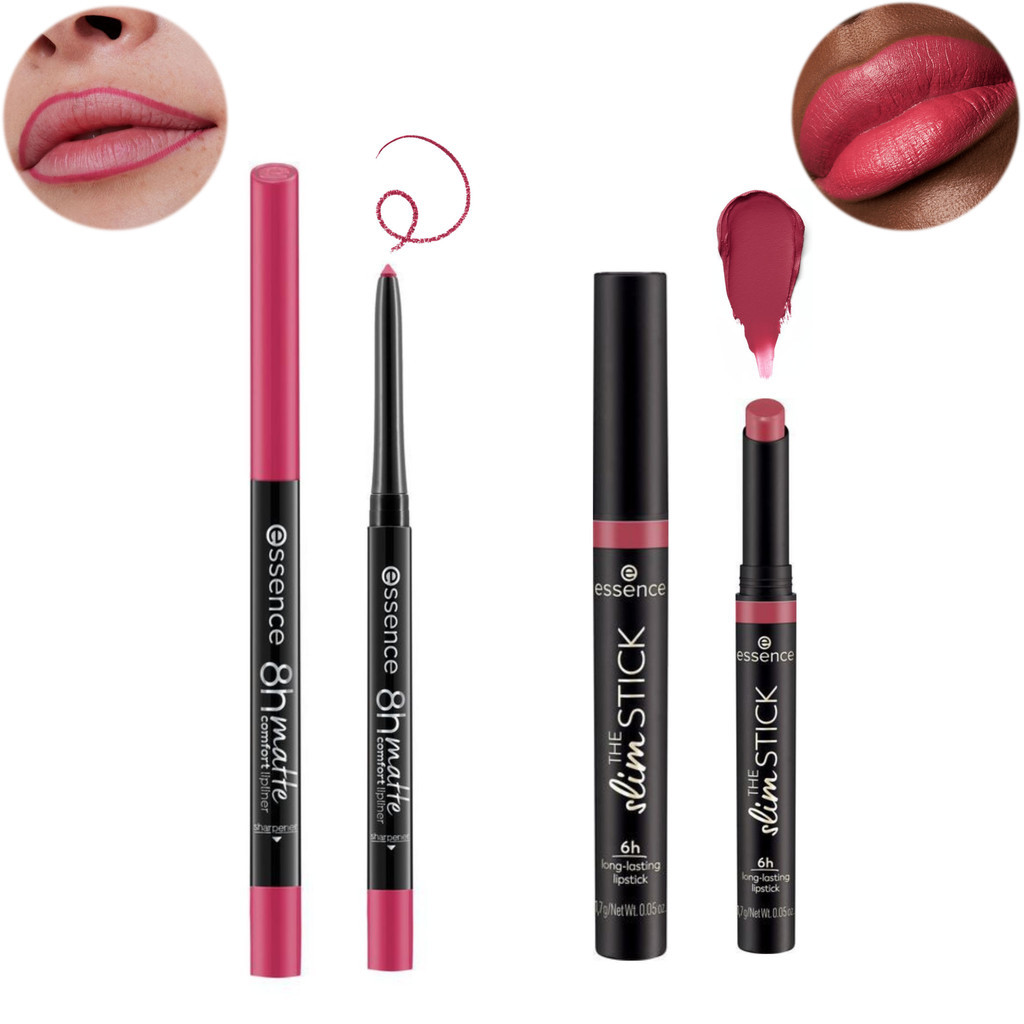 KIT Batom + Lápis Labial 4  essence - Beauty