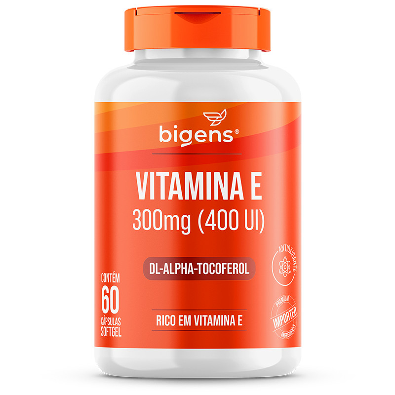 BIGENS VITAMINA E 400UI 300MG 60 CÁPSULAS em Oferta na Shopee