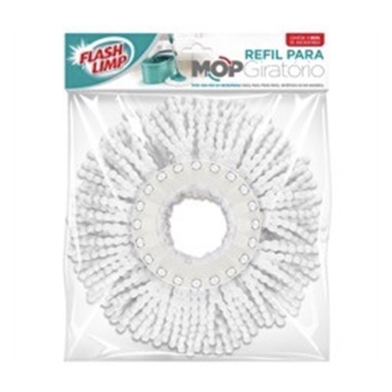 Refil Microfibra para Mop Giratório RMOP8210 compatível com MOP7290, MOP7824, MOP9782, MOP8258, MOP8209-VA ) Flash Limp