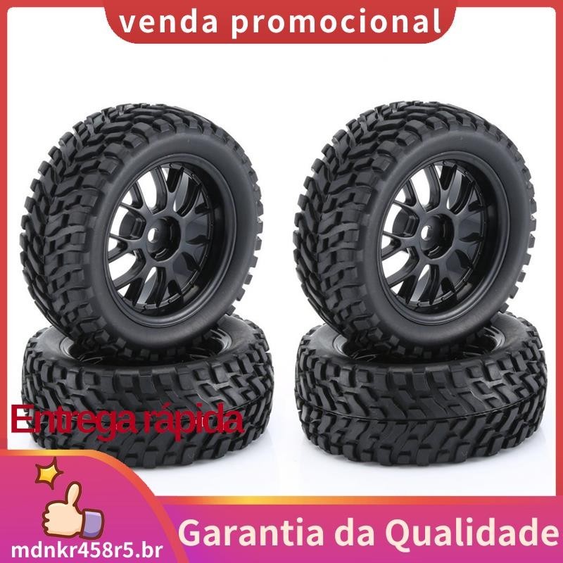 4Pcs 75mm Pneu De Roda Com Insertos De Espuma Para Wltoys 144001 124019 RC Peças De Atualização De Carros 1/14 1/16 Escala Fora De Estrada Buggy . mdnkr458r5br