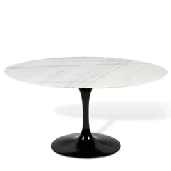 Mesa Saarinen Oval Espirito Santo 120x80cm - Base Preta