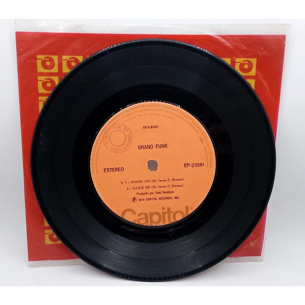 Vinil Lp Compacto Grand Funk Shinin On 1974 S/ Capa