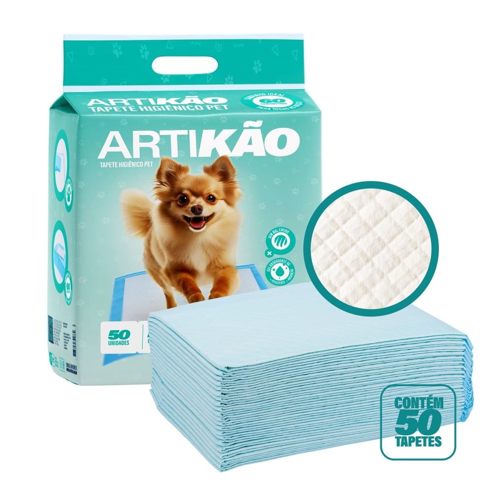 Tapete Higiênico Pet Cachorro Artiko Artikão 50 Unidades 60x60cm em Oferta na Shopee