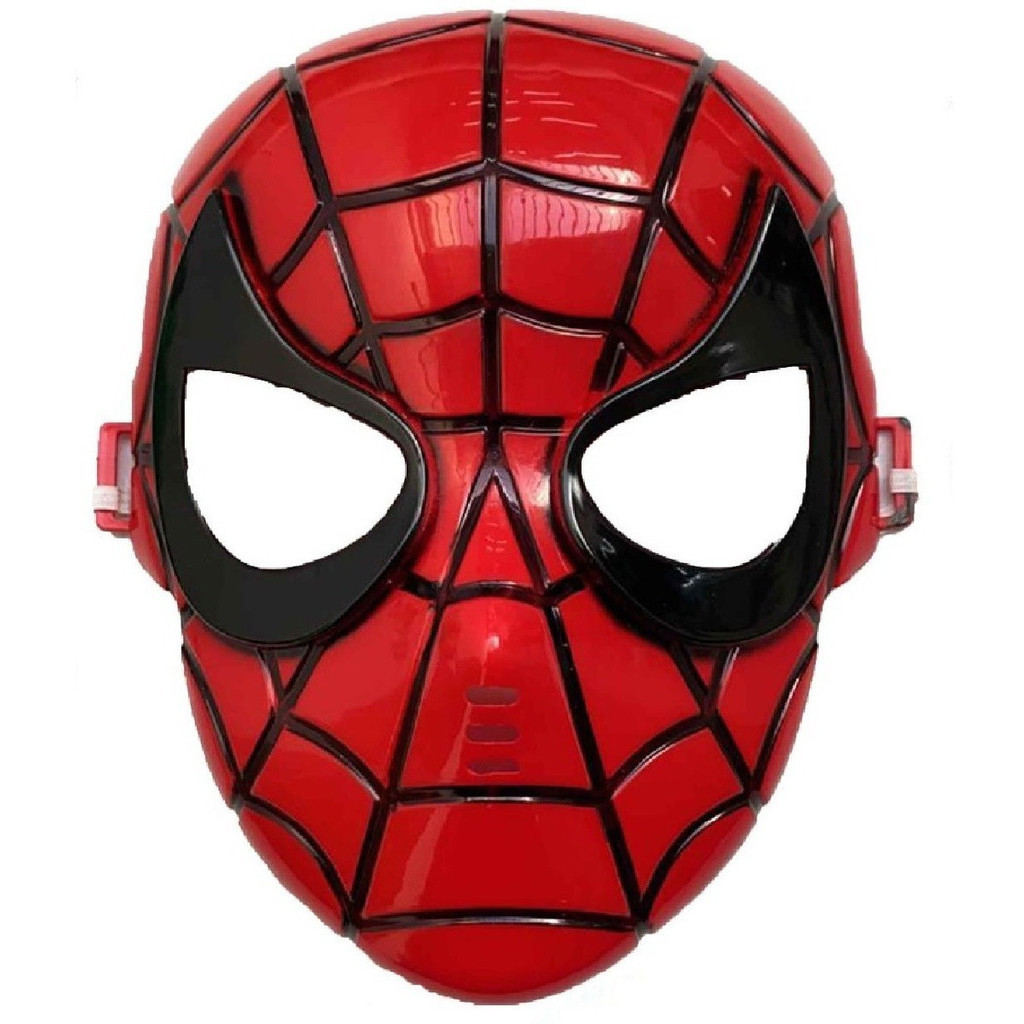 Máscara Plástico Homem Aranha Vermelho Desenho Spider