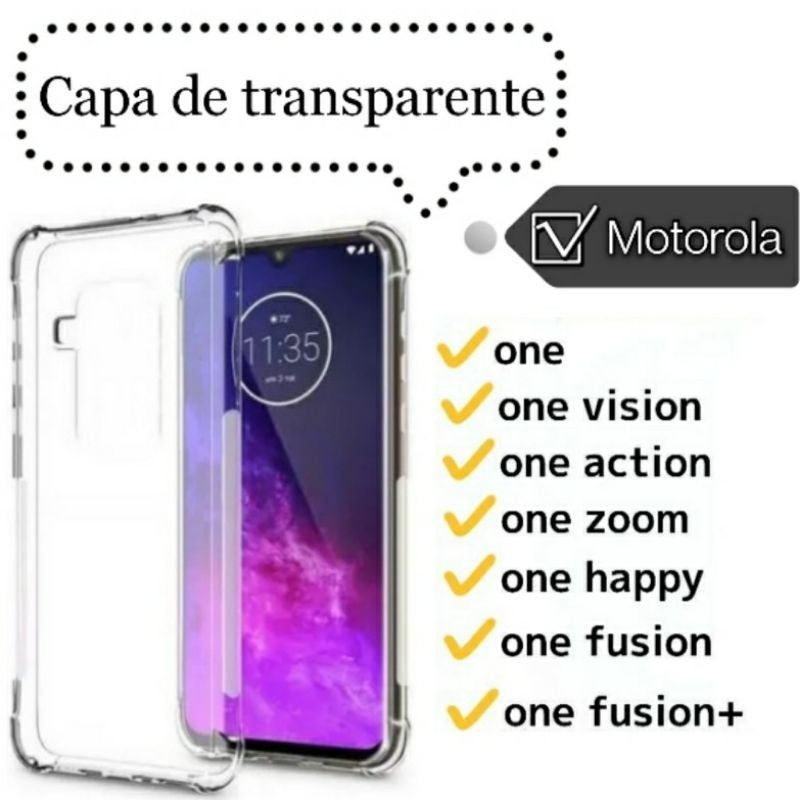 Capa Capinha Moto One G8 Play Vision motorola Tpu Anti Impacto Transparente Case Action Macro Fusion Plus Zoom Hyper