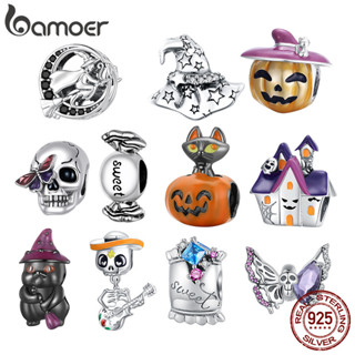 Bamoer 925 Sterling Sliver Charme De Fita De Halloween Pingente De Lanterna De Abóbora Série De Acessórios Para Pulseira em Oferta na Shopee