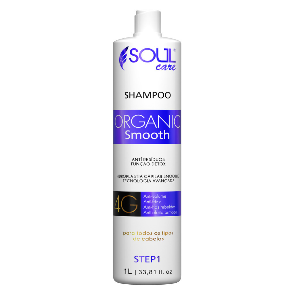 Shampoo Anti Resíduo Orgânica para Progressiva Profissional Soul Care 1 Litro