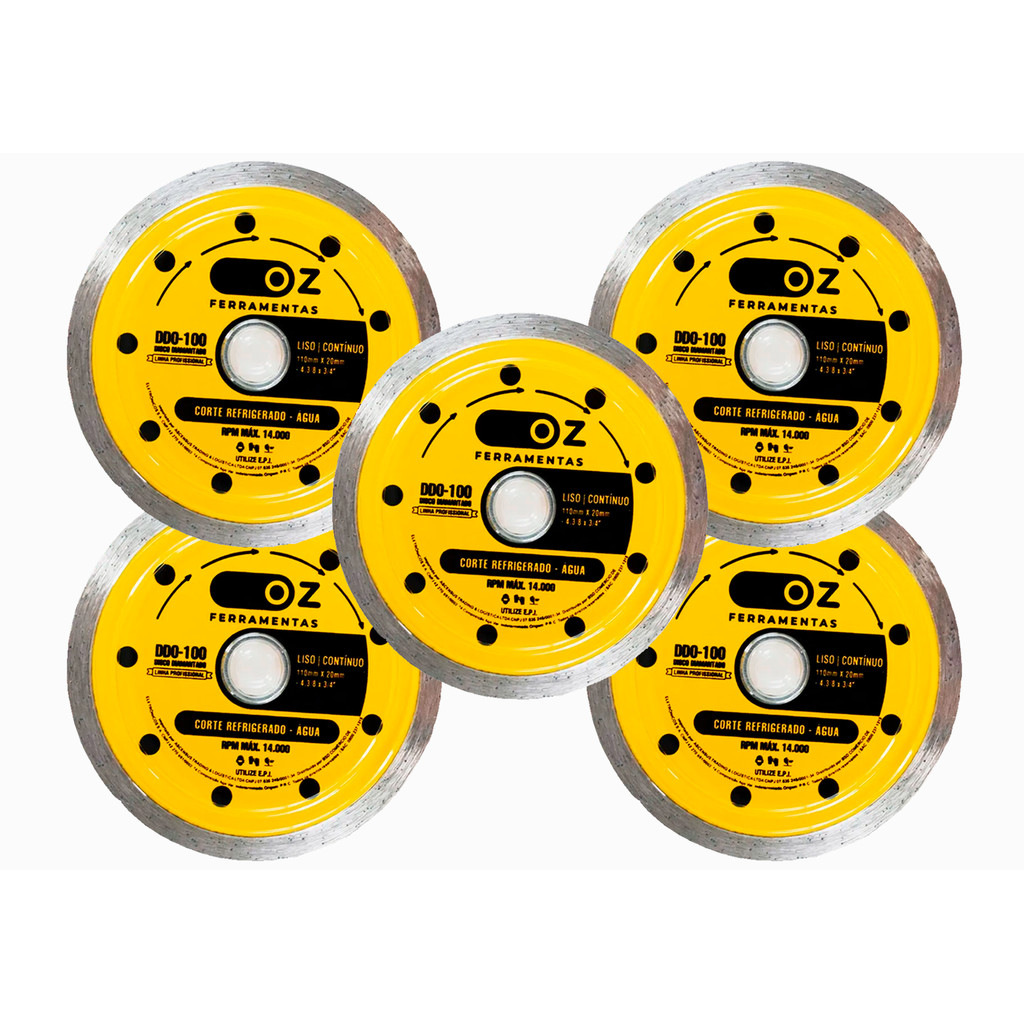 5 Unidades Disco Diamantado Liso/contínuo 4  ( 110mm ) em Oferta na Shopee