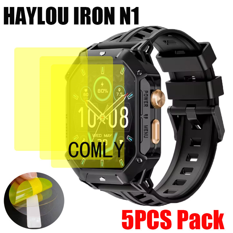 Para HAYLOU IRON N1 Smartwatch Relógio Inteligente Capa De Filme Protetor De Tela HD TPU Filmes