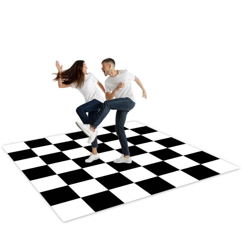 Pista De Danca Personalizado Xadrez 2,0 x 3,0m em Oferta na Shopee