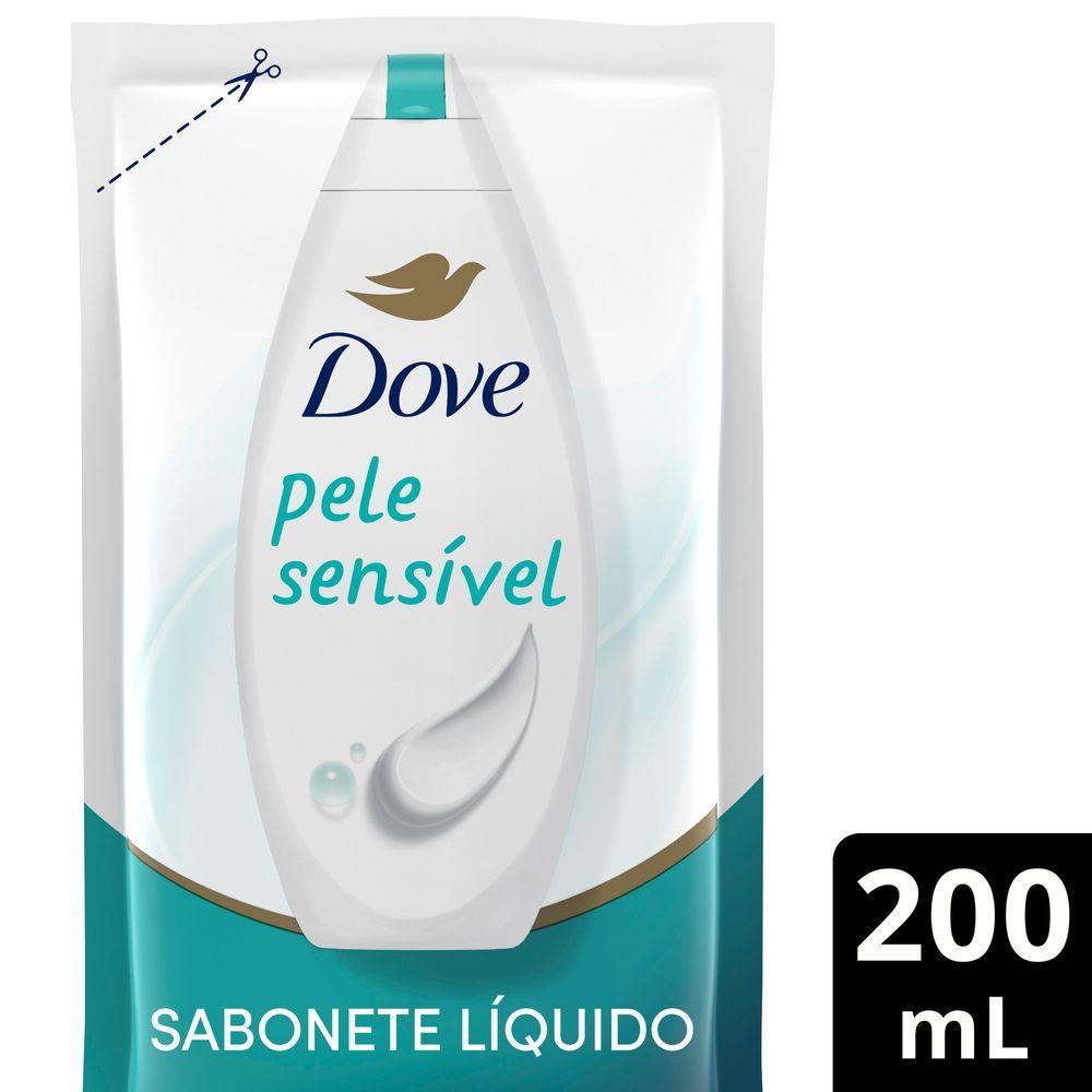 Sabonete Liquido Dove Pele Sensível 200ml Refil em Oferta na Shopee