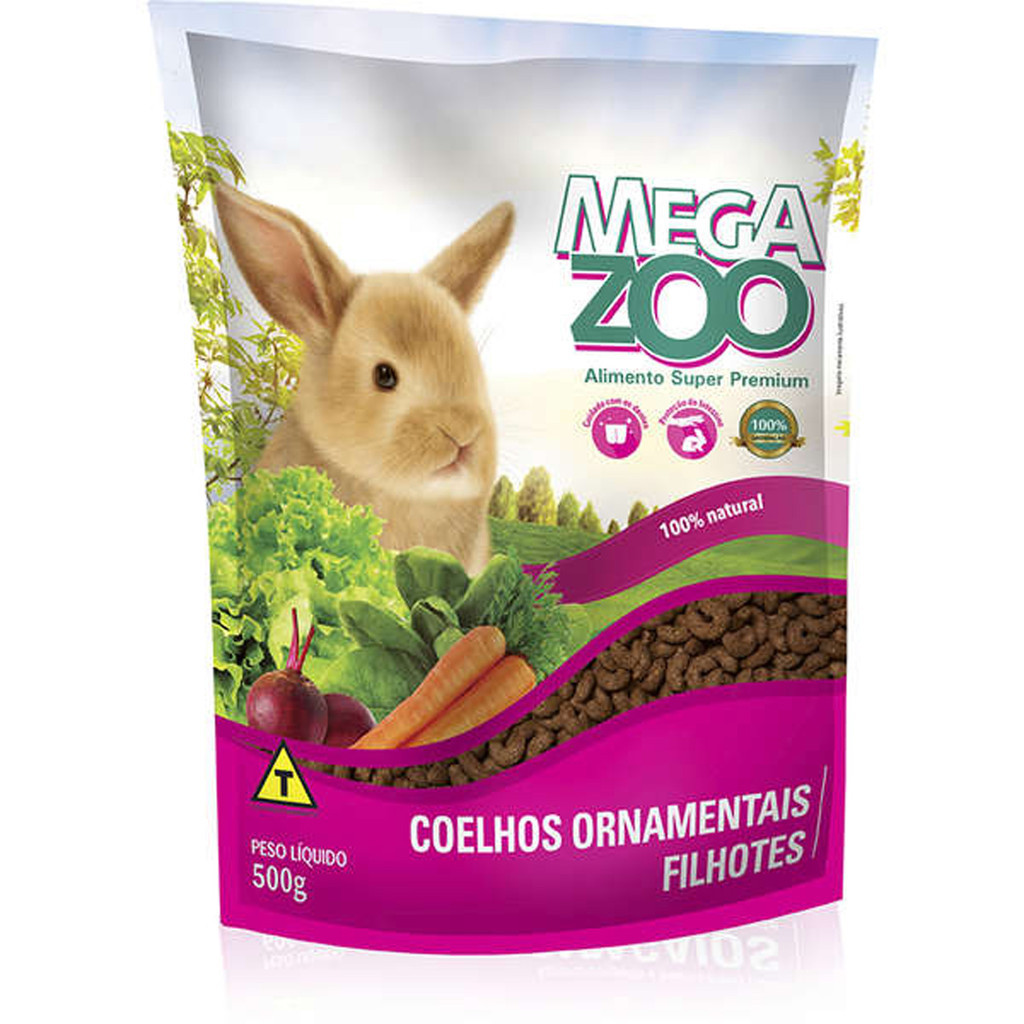 Ração Megazoo para Coelhos Ornamentais Filhotes - 500 g