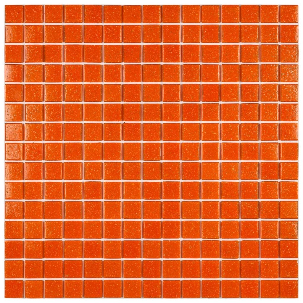 Pastilha de Vidro Fosca de 32cm X 32cm Rende  Glass Mosaic Laranja