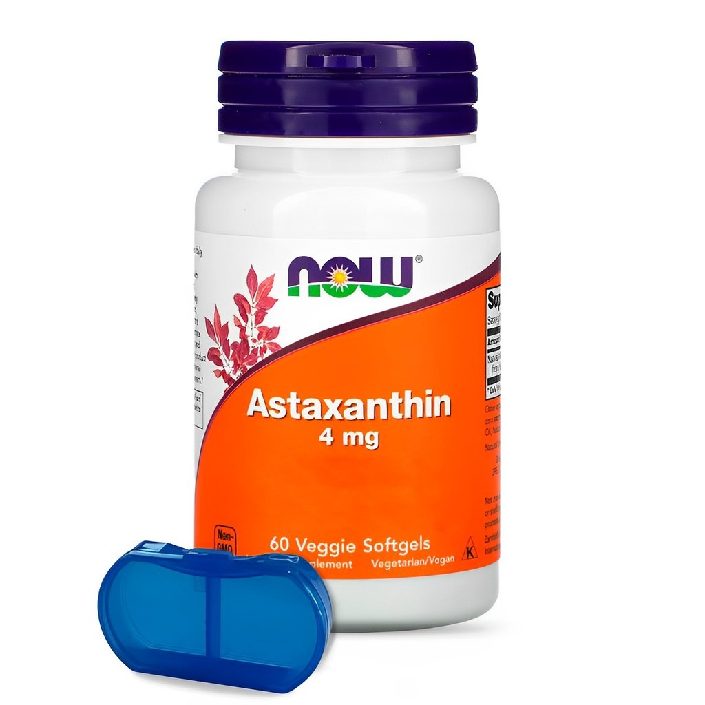 Astaxantina 4mg Now Foods 60 s Softgel + Porta Cápsulas em Oferta na Shopee