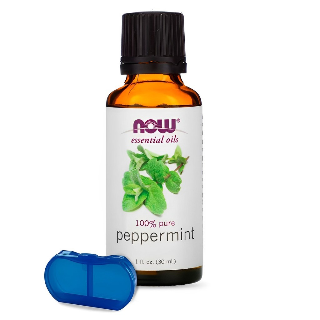 Óleo Hortelã 30ml Now Foods Peppermint + Porta Cápsulas em Oferta na Shopee