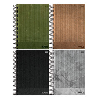 Kit Caderno Universitário 1 Matéria 96 Folhas Yale Masculino - Pacote com 4 unidades Sortidas