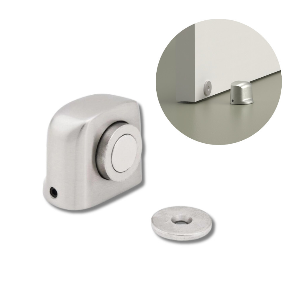 Prendedor de Porta Magnético Slim Cromado