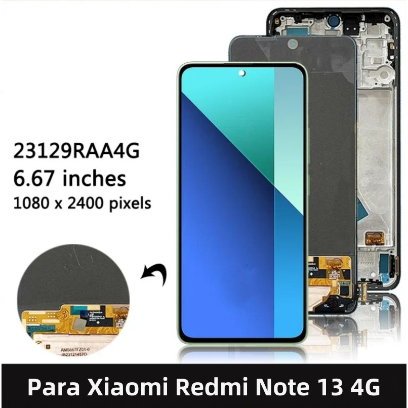 6.67" Premium Incell Display Para Xiaomi Redmi Note 13 4G Compativel 23129RAA4G 