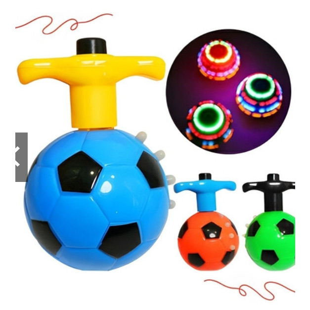 Pião Bola Musical Luminoso Com Luz e Som Lançador Automatico em Formato de Bola em Oferta na Shopee