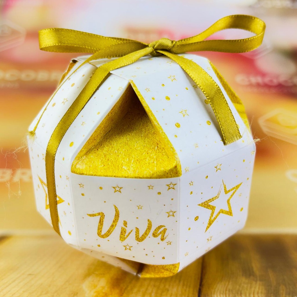 8~48 CAIXA SURPRESA BOLA FESTA CELEBRAR NATAL ANO NOVO 2025 REGINA 9x9x9(CHOCO)
