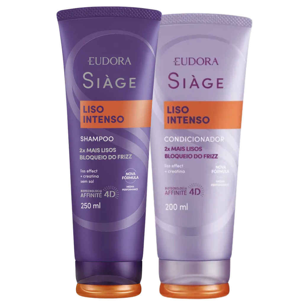 Kit Eudora Siàge Liso Intenso Shampoo 250ml + Cond. 200ml