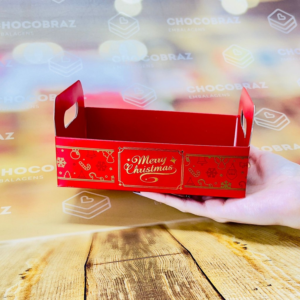5 CESTA NATAL CAIXOTE (P) - NATAL CLASSICO ID5156 (NATAL IDEIA 2025) - Stationery