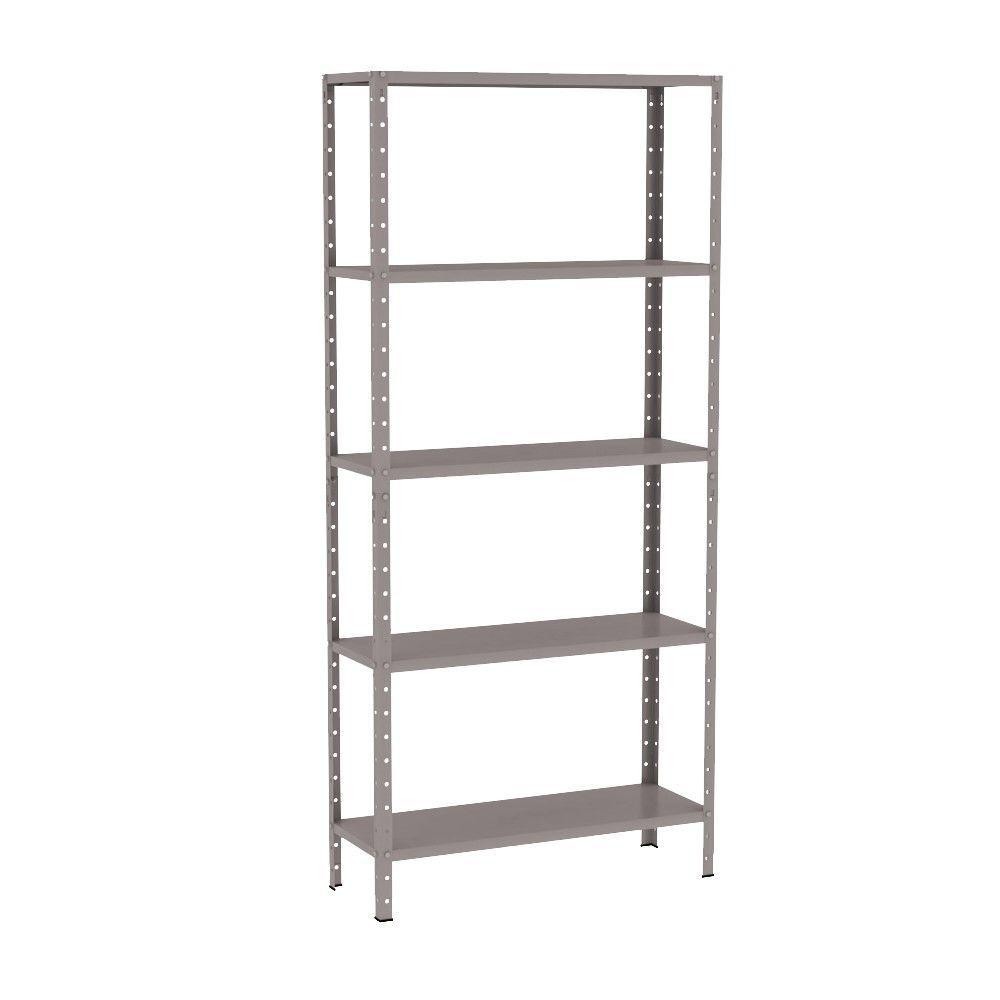 Estante Aço 5 Prateleiras Livros Cozinha Quarto Eaf005 Cinza