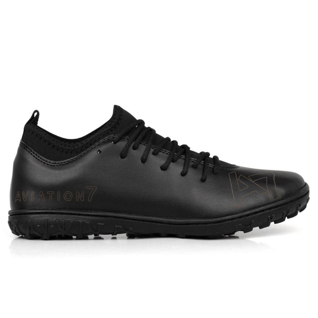 Chuteira Tênis Society All Black A7 Preta Futsal Salão Tamanho Grande 44 45 46 47 48