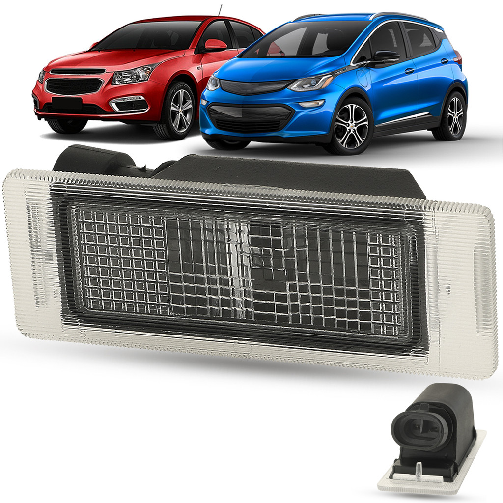 Lanterna Luz Placa + Soquete Chevrolet Bolt Sonic Trailblazer Cruze Hatch 2011 a 2016 Tracker 2013 a 2019 Spin