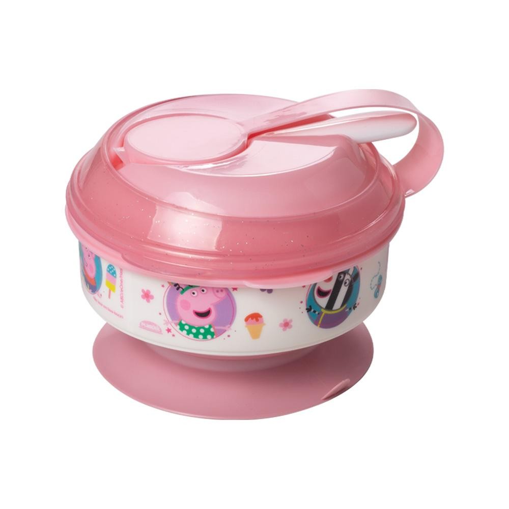 Pote Porta Papinha Peppa Pig Amassador e Ventosa Plasútil - Mom & Baby