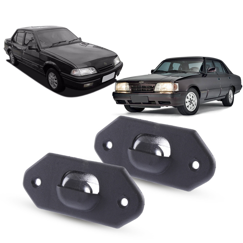 Par de Lanterna Luz de Placa Chevrolet Monza Tubarão 1991 a 1996 Opala 1991 a 1992