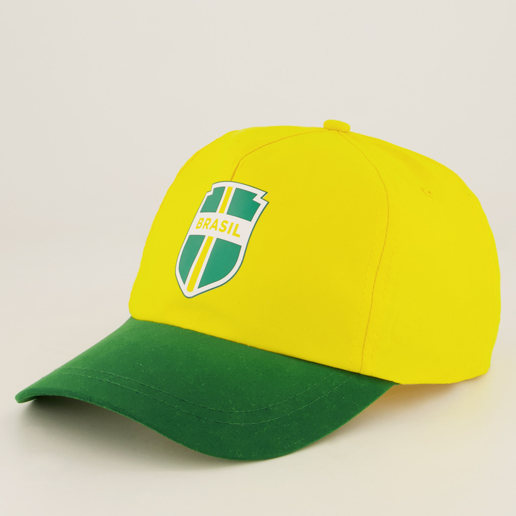 Boné Brasil Escudo Amarelo e Verde em Oferta na Shopee