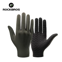 ROCKBROS Luvas De Equitação De Bicicleta De Estrada Dedo Longo Meio Ciclismo Esportes Curtas Homens E Mulheres Primavera Verão Outono