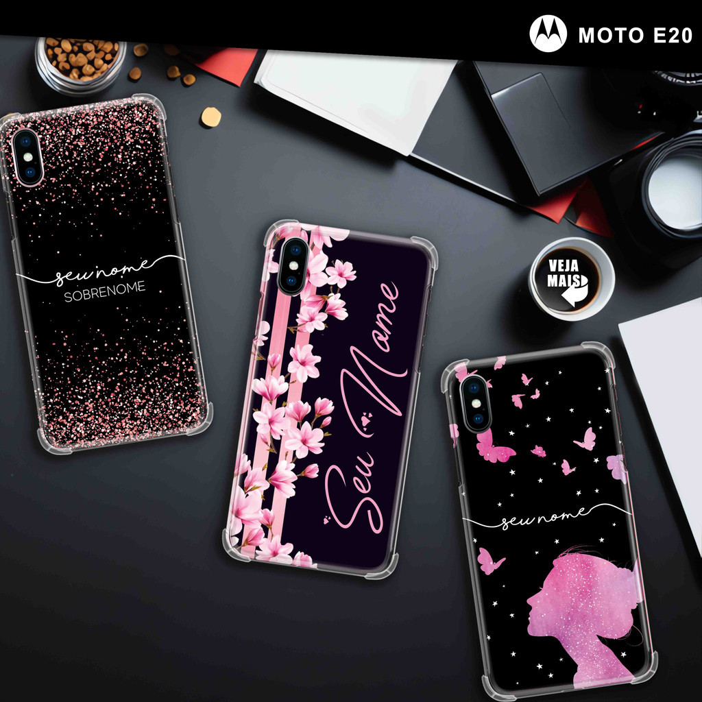 Capa Capinha - Motorola Moto E20 - Personalizadas com nome em Oferta na Shopee
