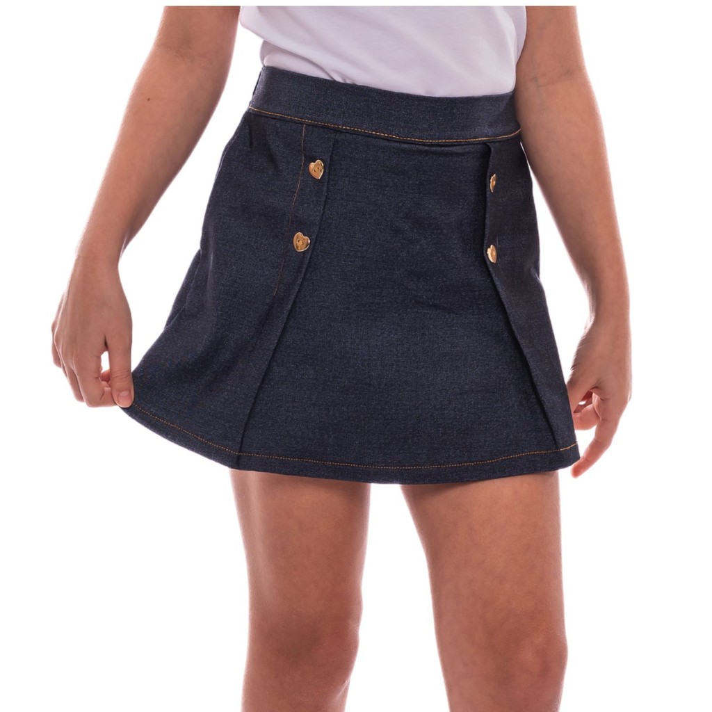Short Saia Infantil e Juvenil Bengaline Menina 600-601-602-A
