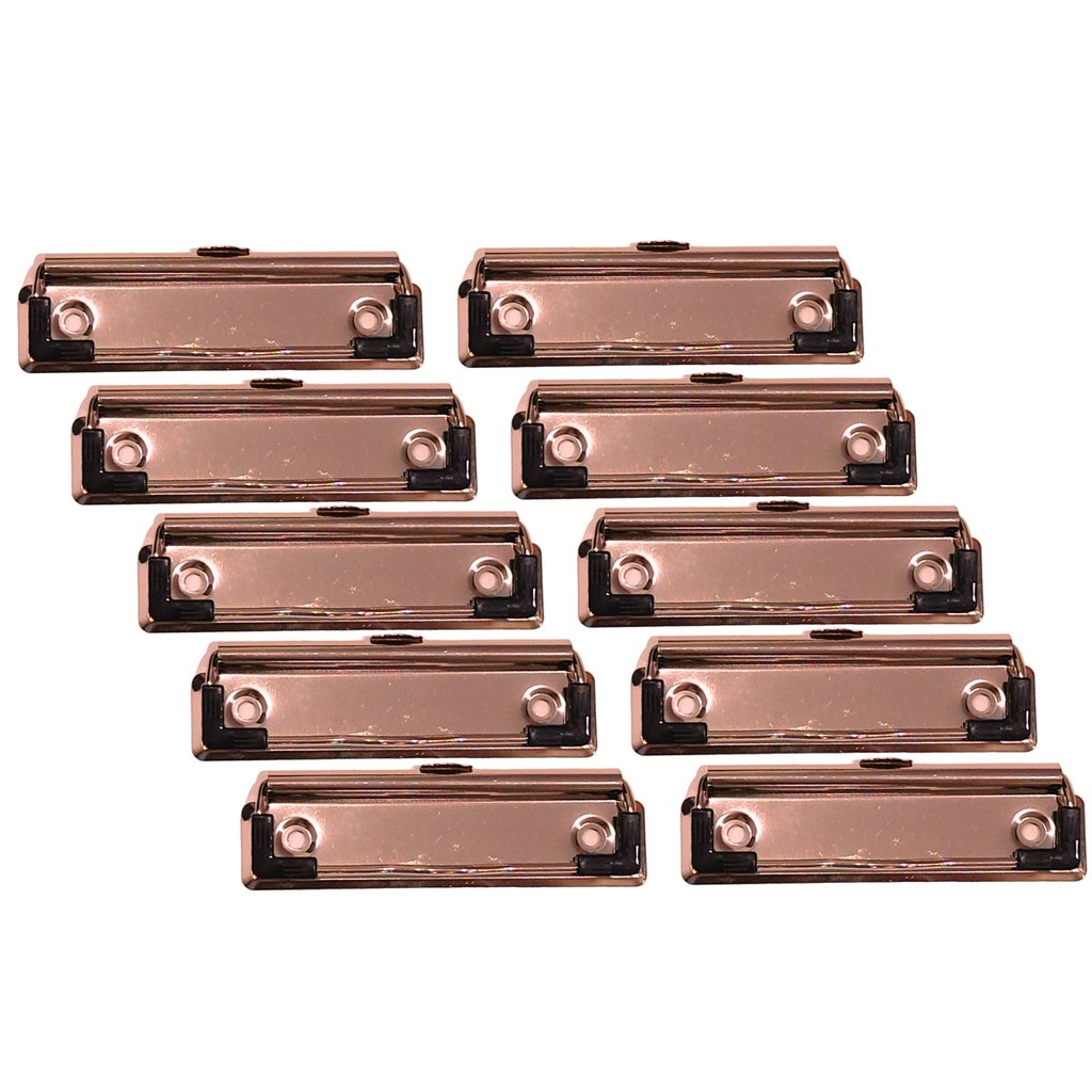 Clips / Presilha para Pranchetas - Porta Bloco - Rosé Gold 100mm - 10 unidades em Oferta na Shopee