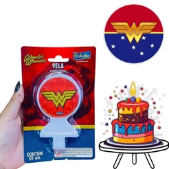 VELA MULHER MARAVILHA FESTCOLOR (CHOCO)